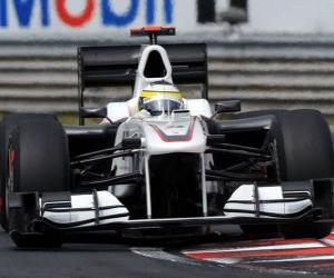yapboz Pedro de la Rosa-Sauber - 2010 Macaristan Grand Prix
